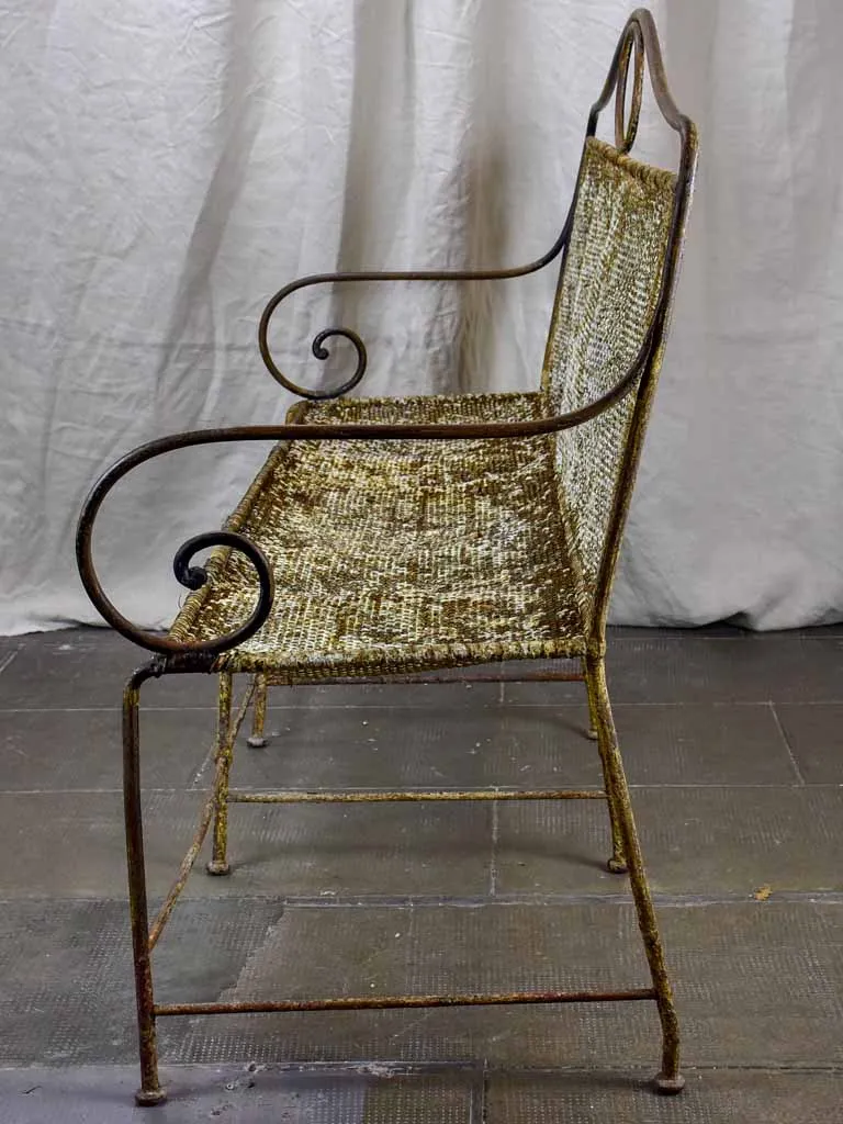 Late 19th Century French garden bench seat