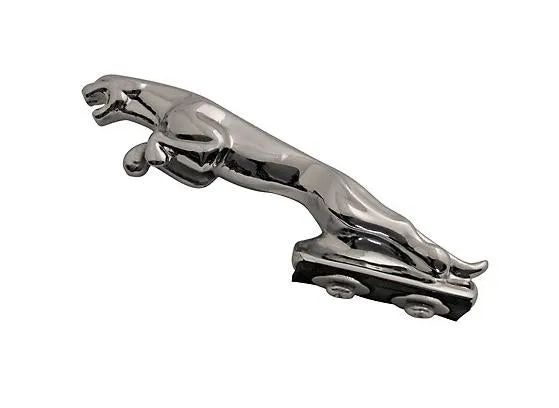 Leaping Panther Chrome Statue Fender Mud Guard Ornament Mascot 13cm - Highway Hawk H02-079