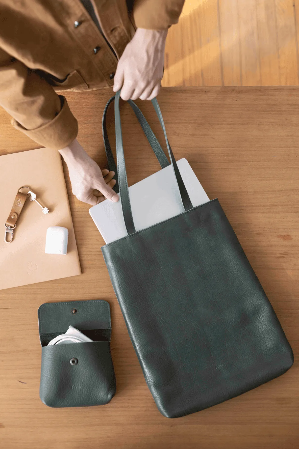 Leather tote bag - Jujuy