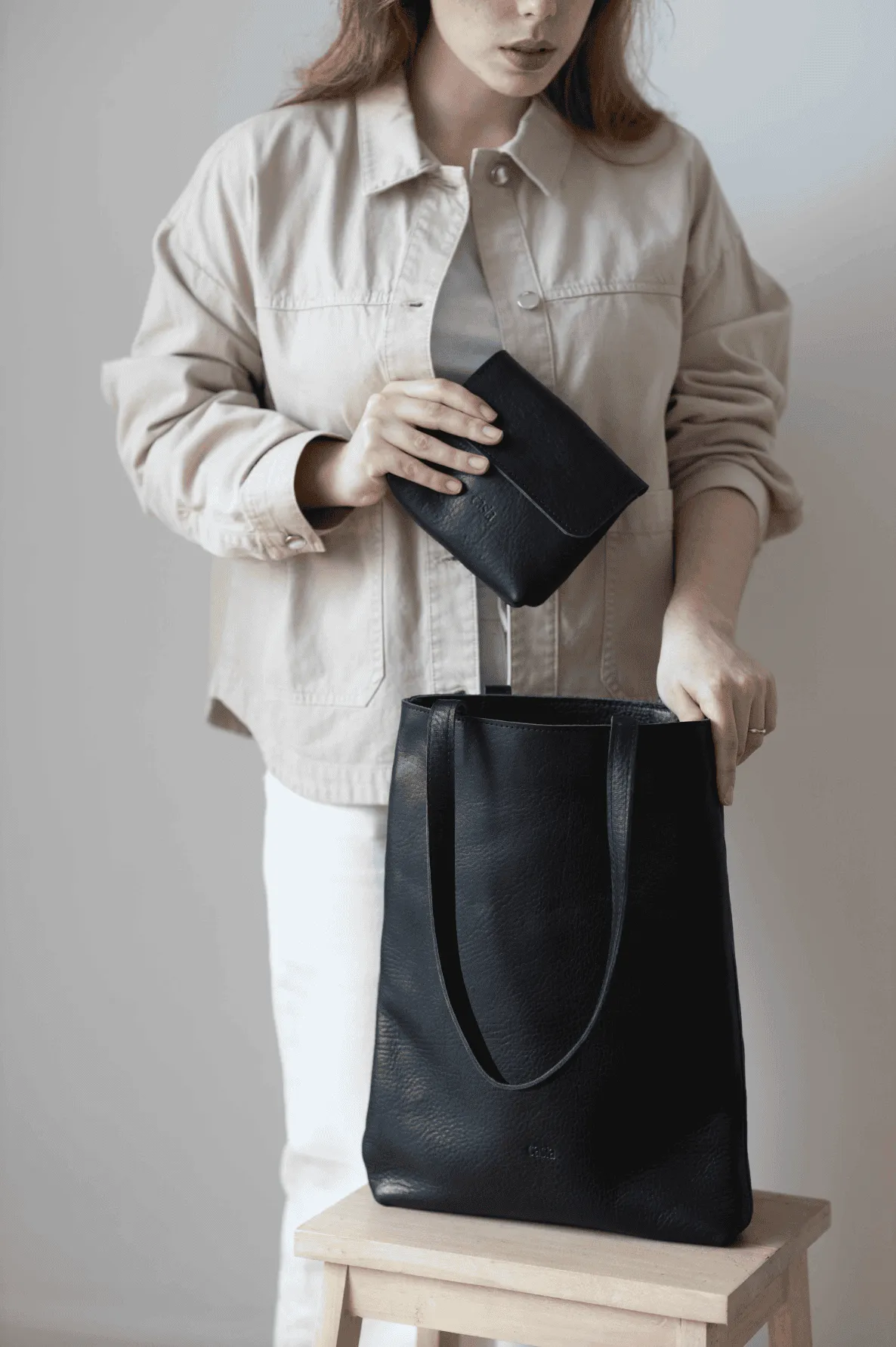 Leather tote bag - Jujuy