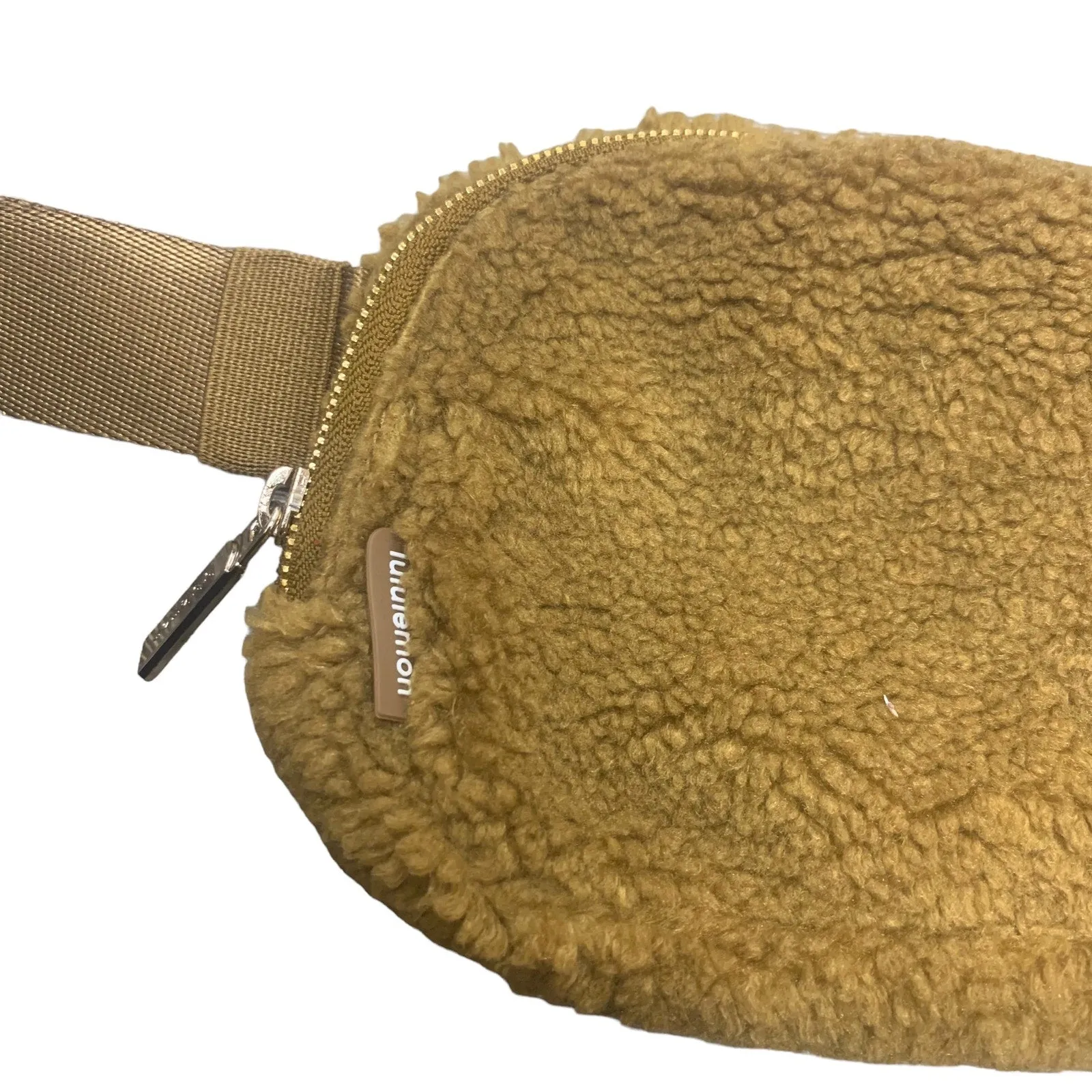 Lululemon Everywhere Belt Bag Fleece Sherpa Burnt Caramel Fanny Pack Purse