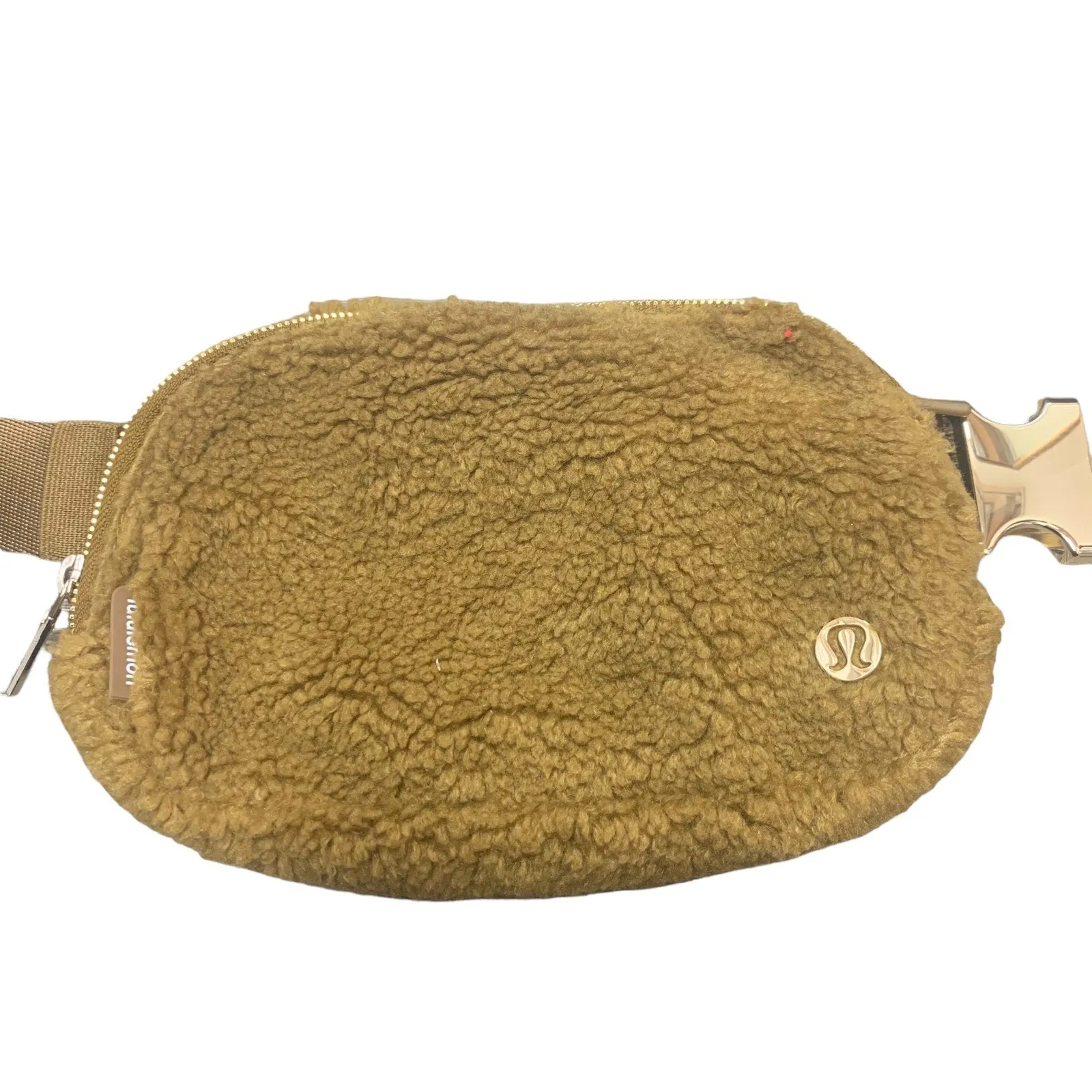 Lululemon Everywhere Belt Bag Fleece Sherpa Burnt Caramel Fanny Pack Purse