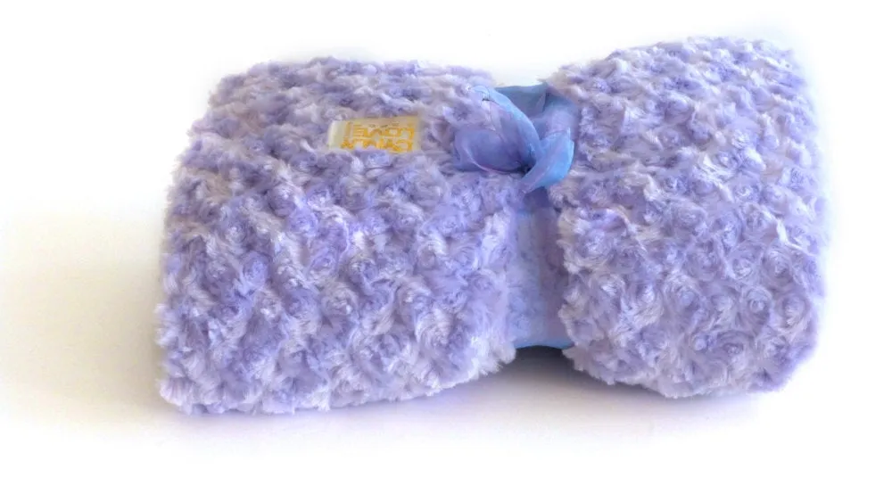 Luxurious Baby Blanket Lavender Rose Print