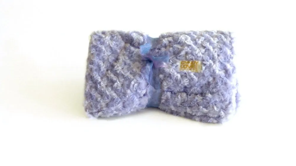 Luxurious Baby Blanket Lavender Rose Print
