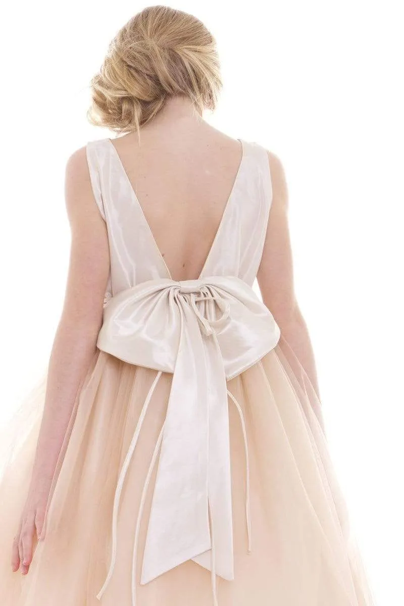 Luxurious Beaded embroidery V-Back Dress