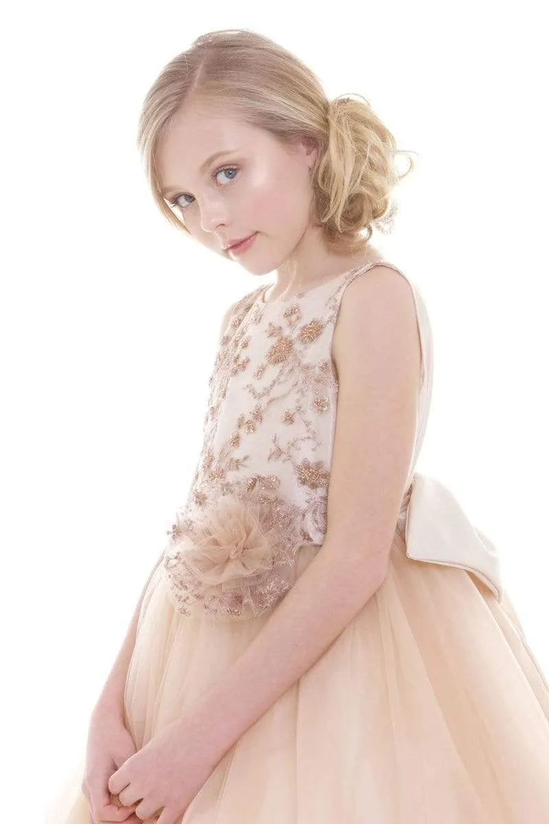 Luxurious Beaded embroidery V-Back Dress