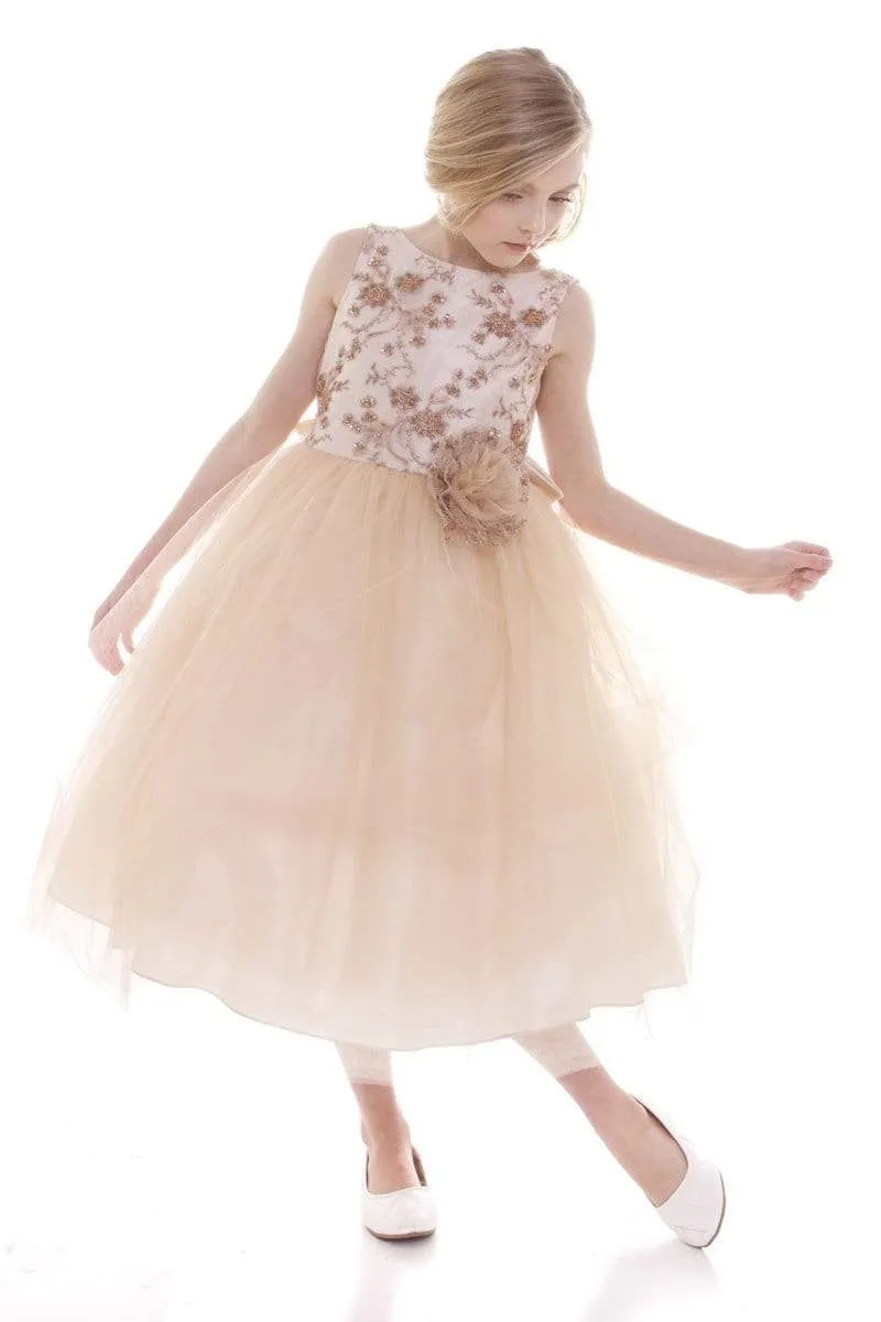 Luxurious Beaded embroidery V-Back Dress