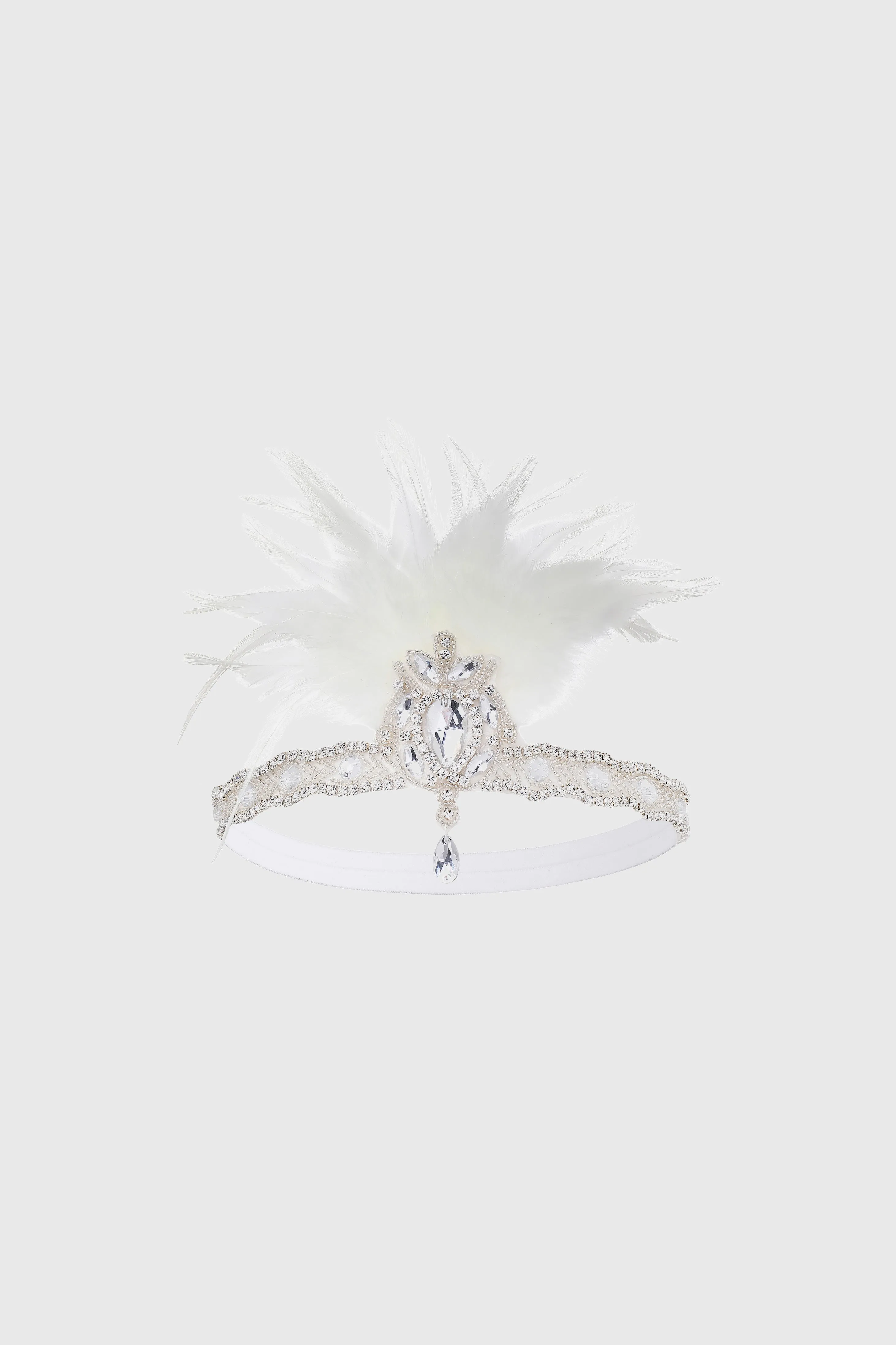 Luxurious Beaded Feather Headband