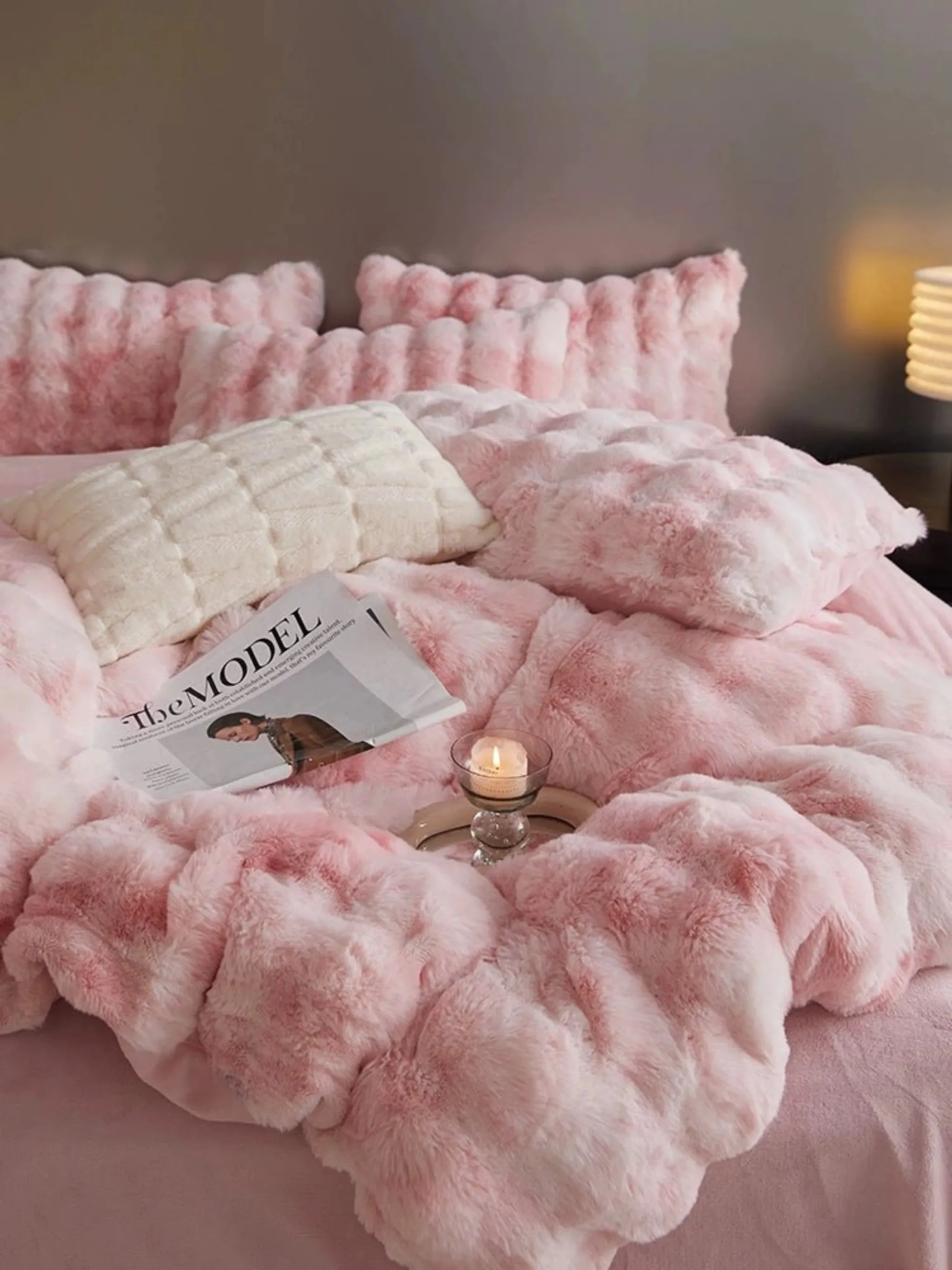 Luxurious Bunny Cashmere Four-Piece Winter Bedding