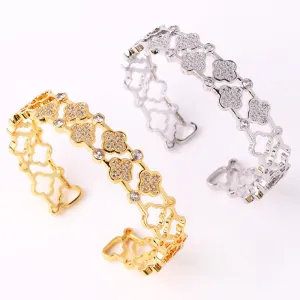Luxurious Circle Copper Electroplating Bangles