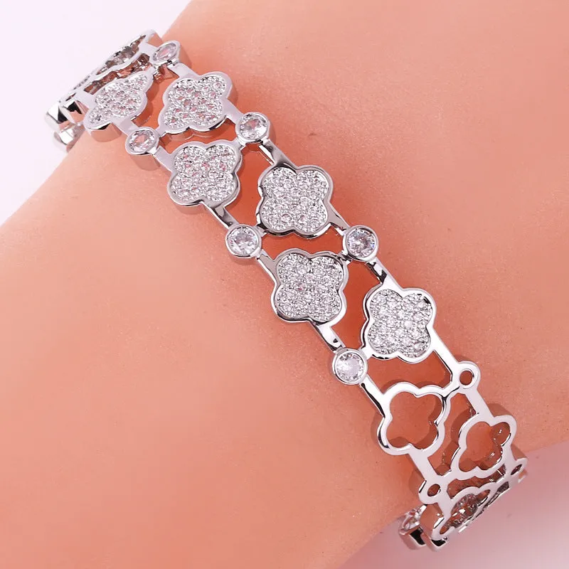 Luxurious Circle Copper Electroplating Bangles