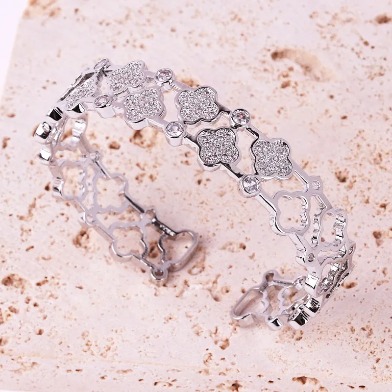 Luxurious Circle Copper Electroplating Bangles