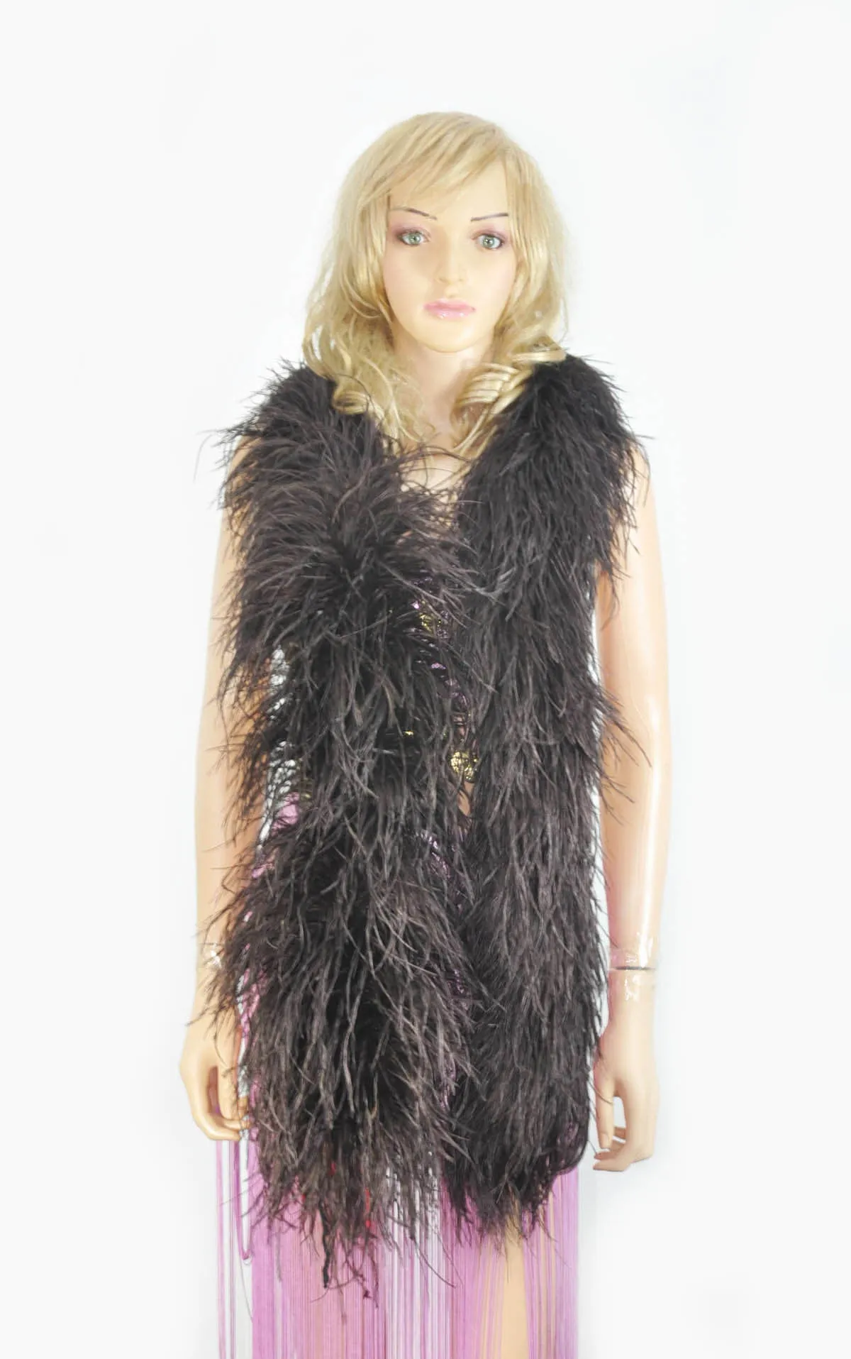 Luxurious Coffee 12 Ply Ostrich Feather Boa