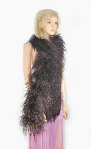 Luxurious Coffee 12 Ply Ostrich Feather Boa