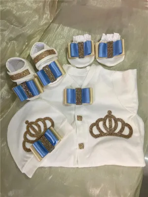 Luxurious Crown Baby 's Layette Set - Baby Blue
