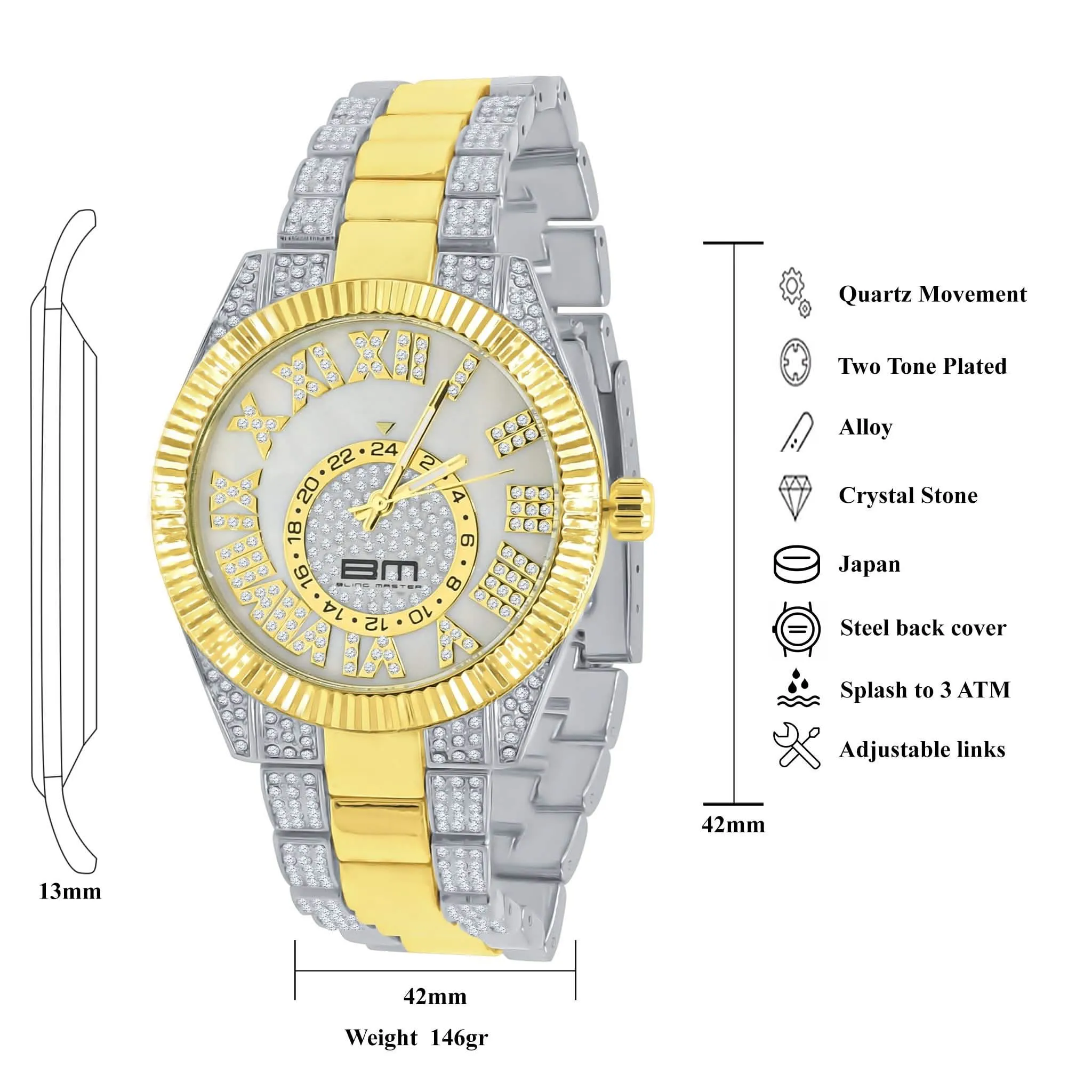 LUXURIOUS CRYSTAL WATCH AND BRACELET COLLECTION