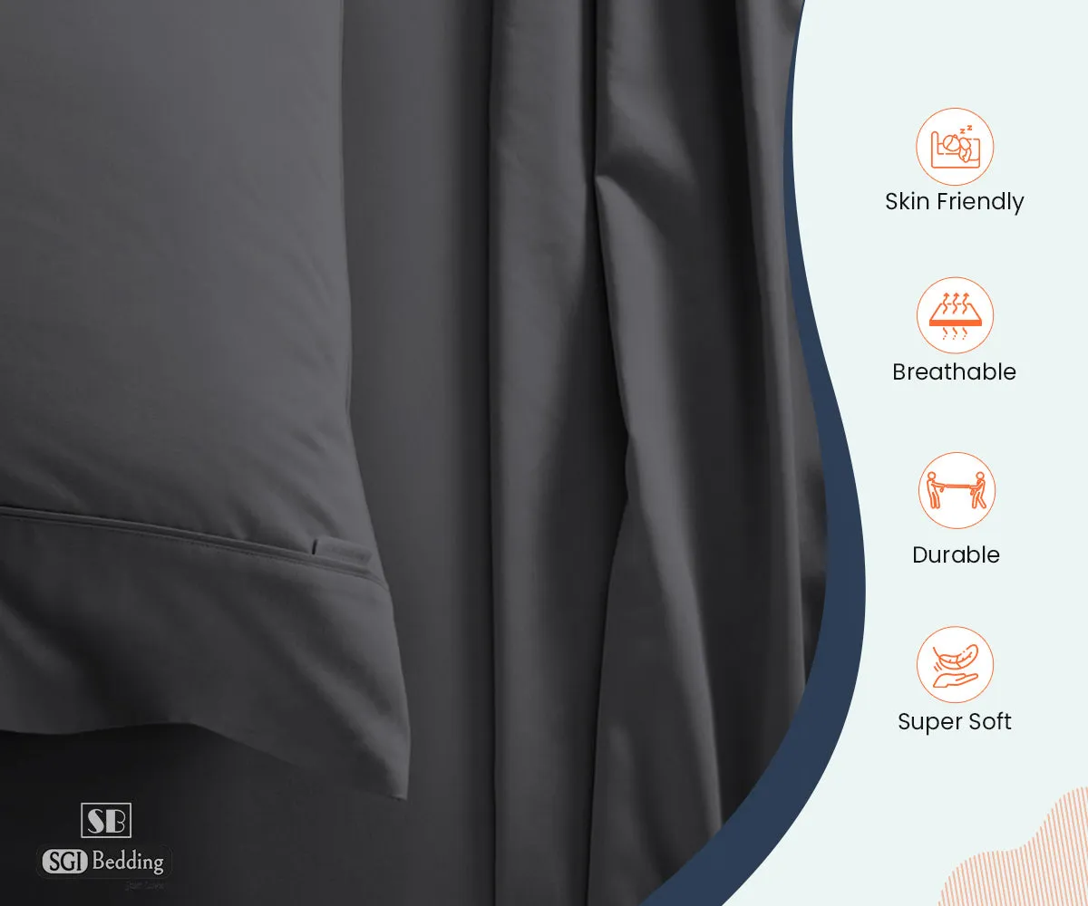 Luxurious Dark Grey Sheet Set