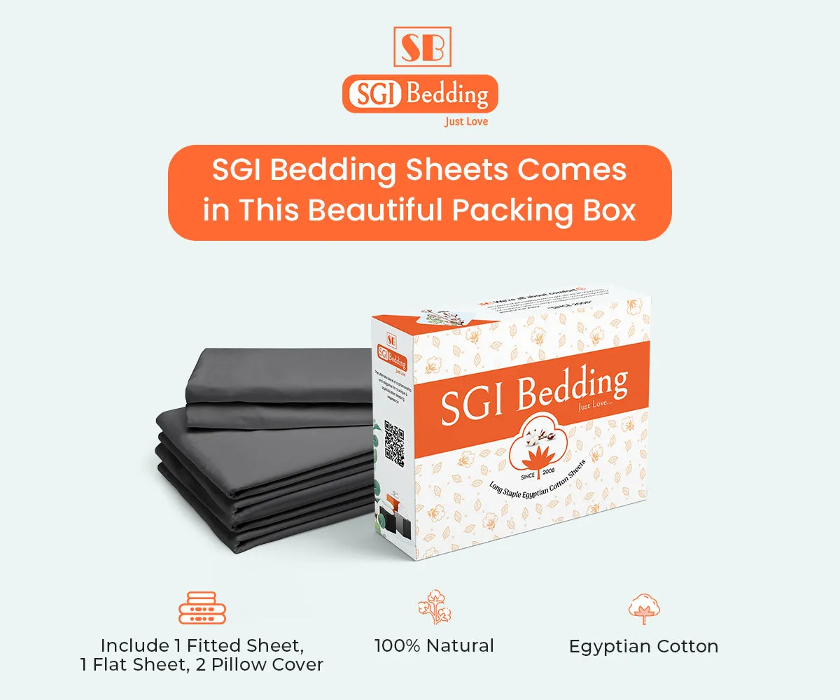 Luxurious Dark Grey Sheet Set