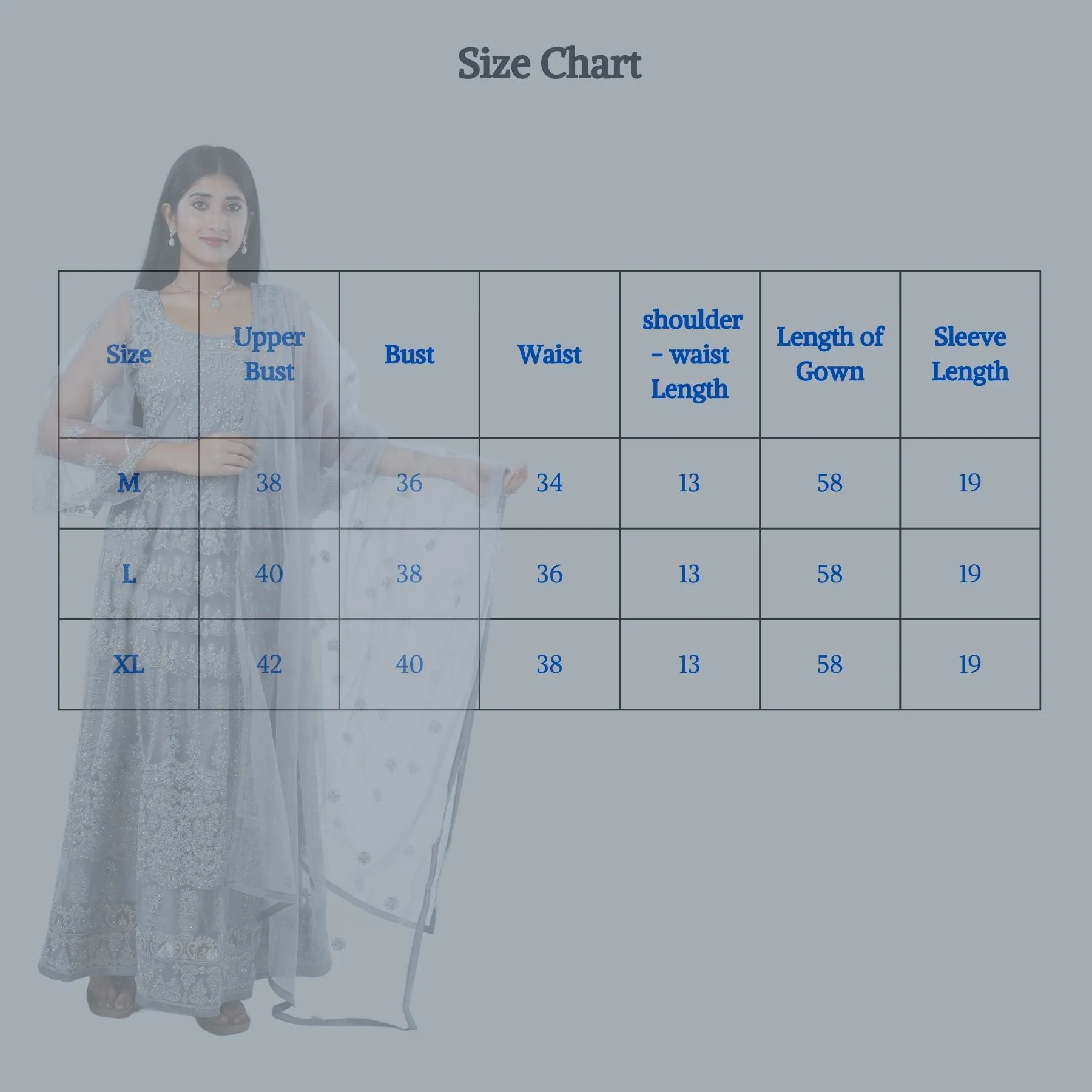 Luxurious Embroidered Long Gown with Stone Work