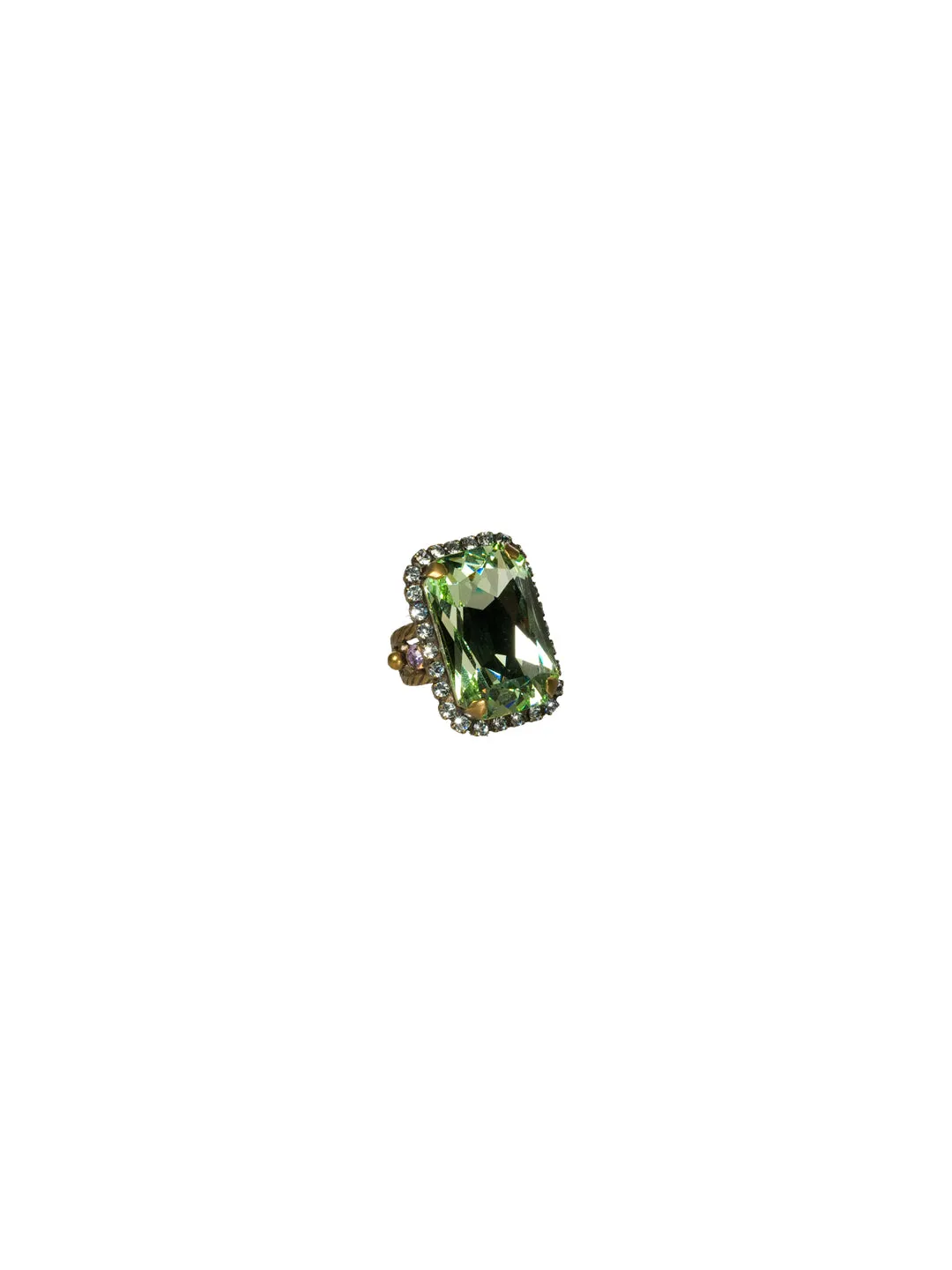 Luxurious Emerald-Cut Cocktail Ring - RBT69AGSWD