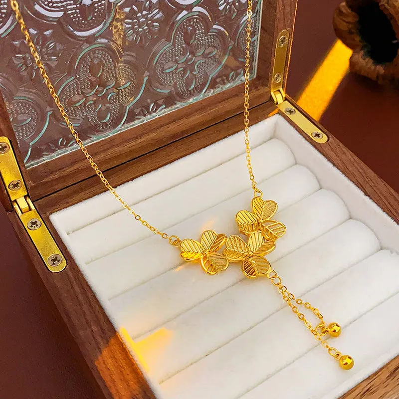 Luxurious Flower Flower Copper Electroplating Necklaces