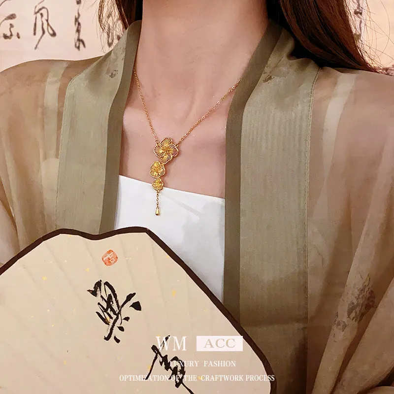 Luxurious Flower Flower Copper Electroplating Necklaces