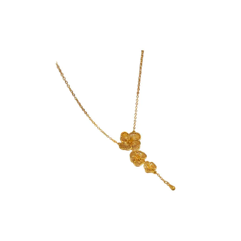 Luxurious Flower Flower Copper Electroplating Necklaces