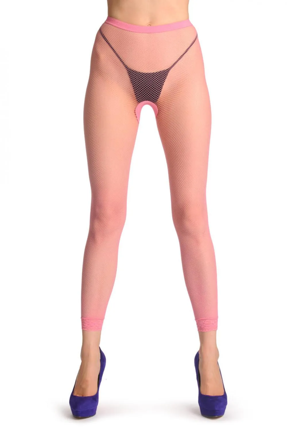 Luxurious Pink Small Mesh Footless
