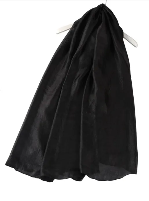 Luxurious Sheen Plain Scarf