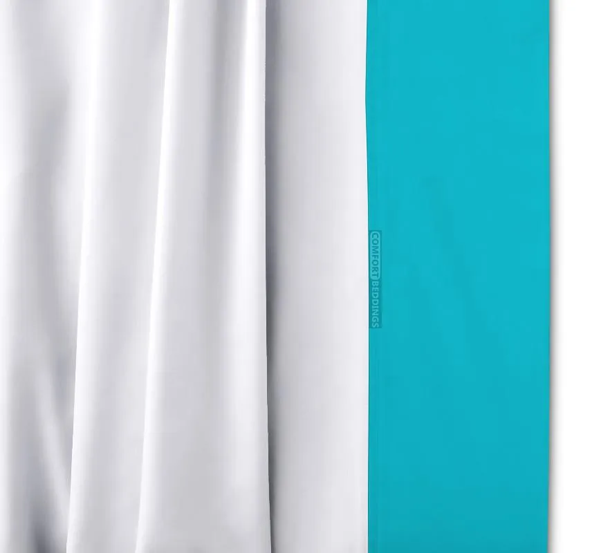 Luxurious Turquoise Blue Two Tone Bed Skirt