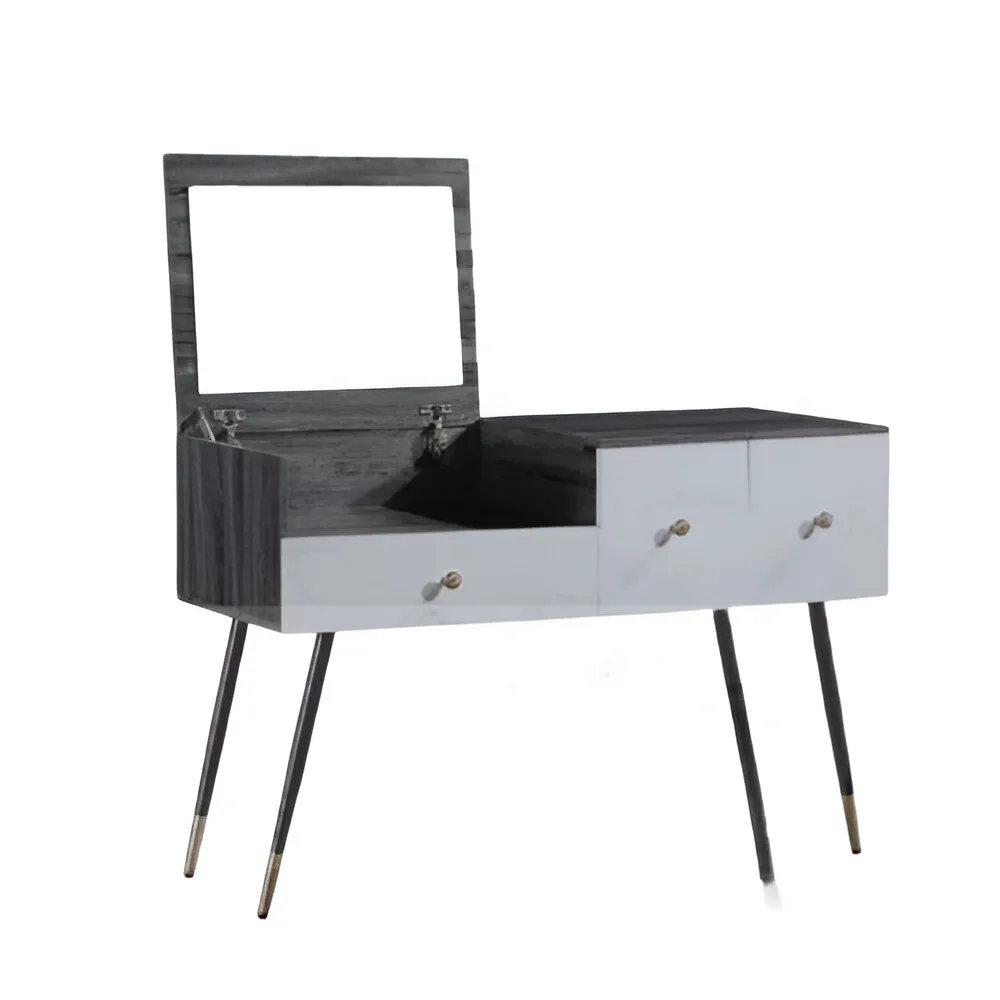 Luxurious Velvet Upholstery Headboard With Dressing Table