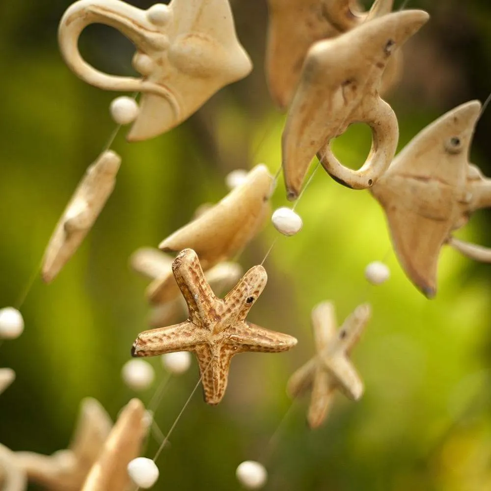 Manta Ray Sea Wind Chime - Hand Crafted Ornamental Wind Chime