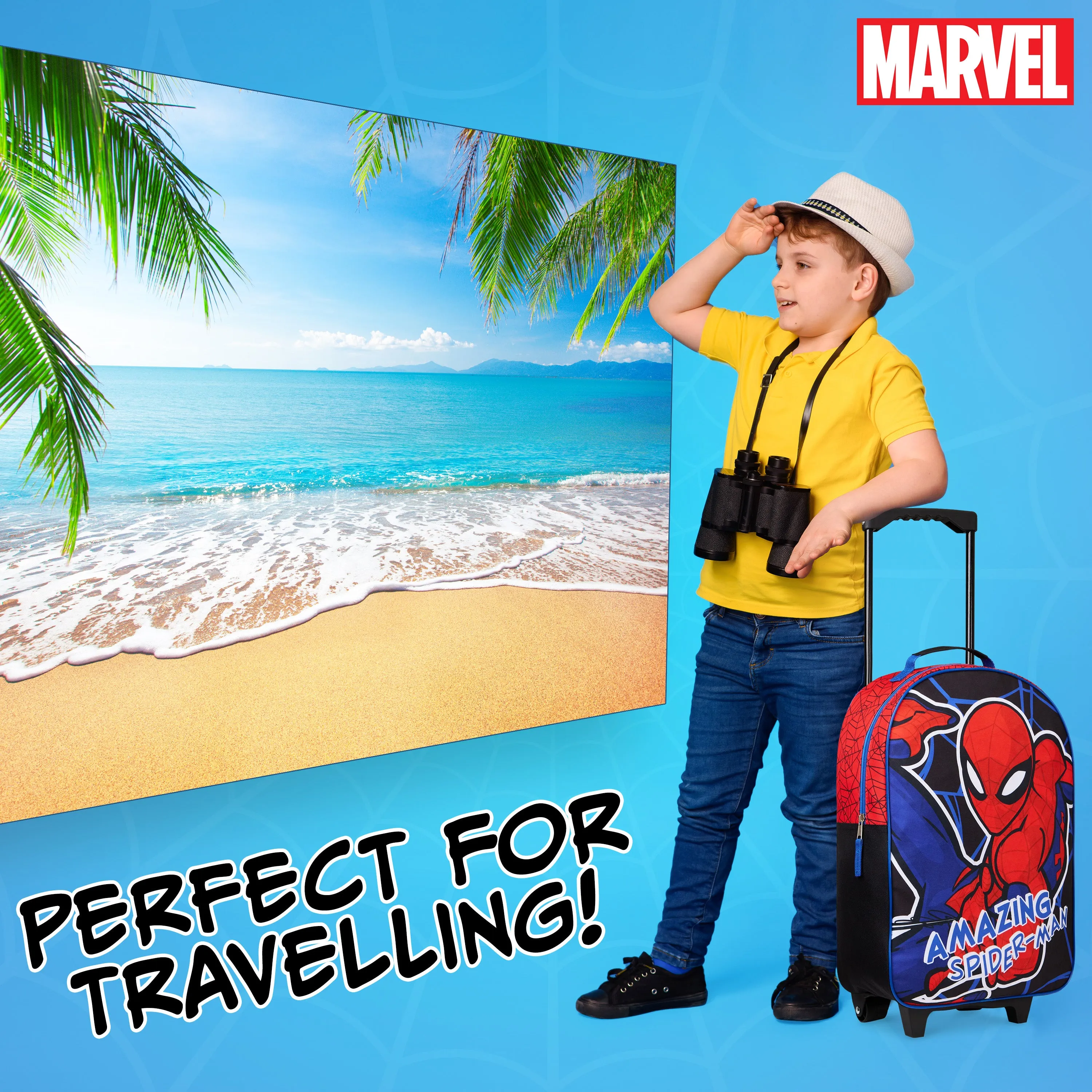 Marvel Suitcase for Boys Spiderman Carry On Avengers Travel Bag with Wheels