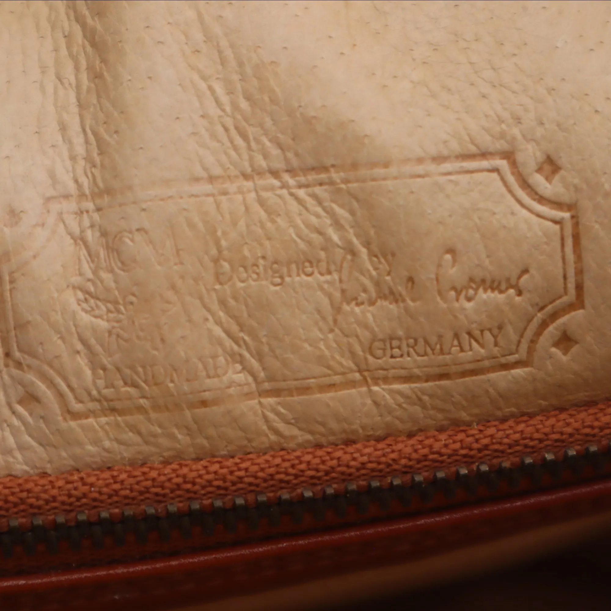 MCM Visetos Leather Suzy Wong Round Shoulder Bag