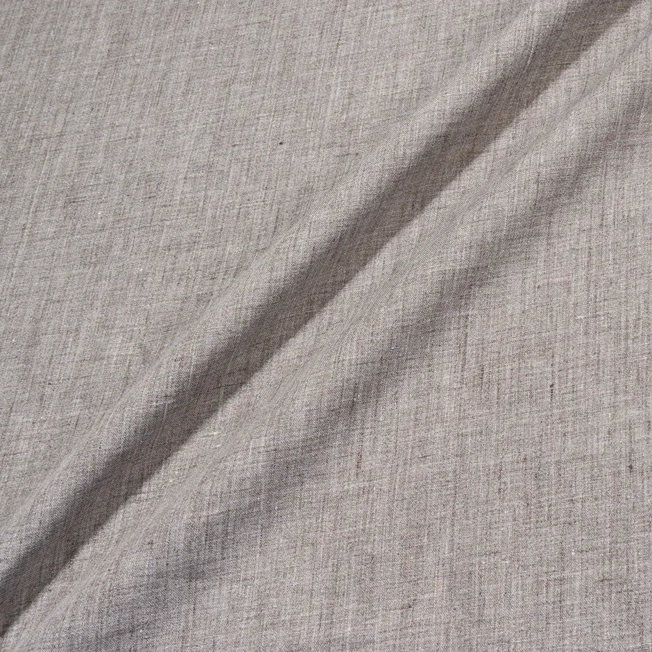 Mid Brown Woven Pure Linen (A 1.55m Piece)