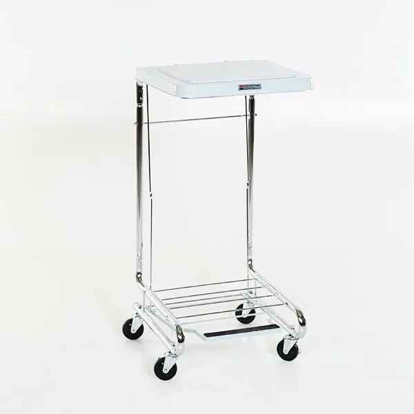 Midcentral Medical MCM-2010 Square Chrome Linen Hamper with Lid