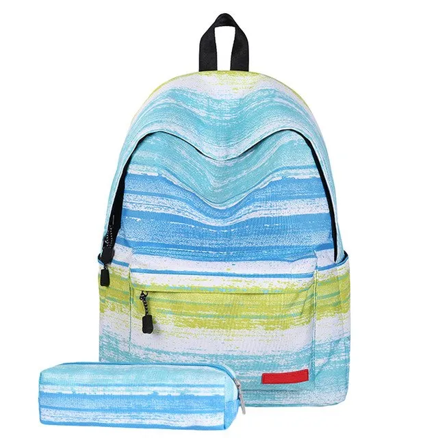 Multicolor  Canvas Backpack Stylish Galaxy Star Universe Space Backpack Girls School Backbag