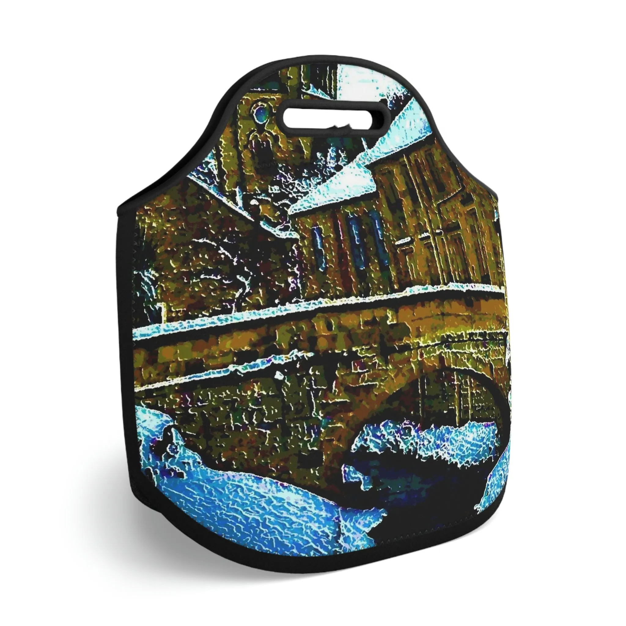 Neoprene Lunch Bag ... Walikng The Streets & Alleys ... 'Strolling The Canals ... '  ... Original Works  ...