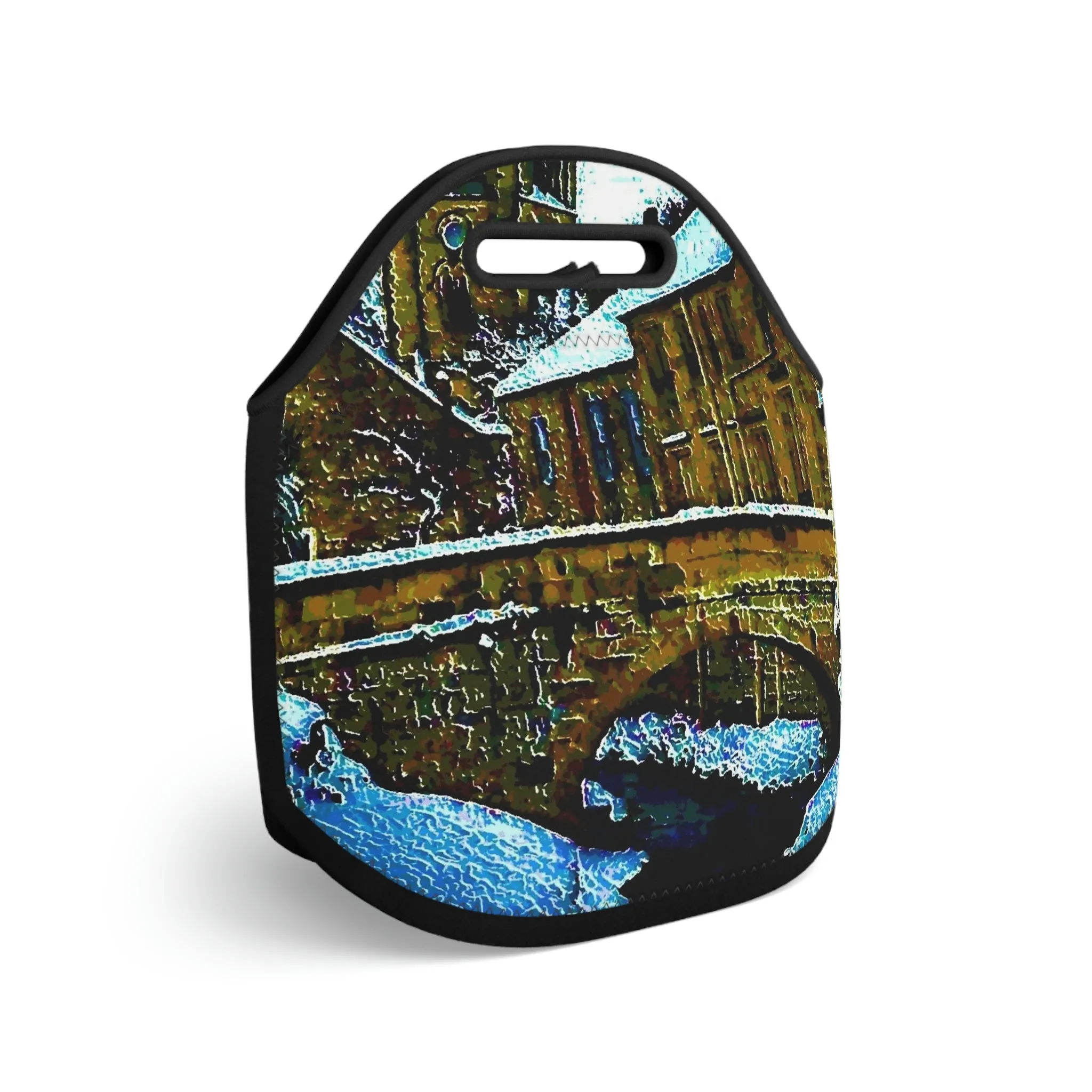 Neoprene Lunch Bag ... Walikng The Streets & Alleys ... 'Strolling The Canals ... '  ... Original Works  ...