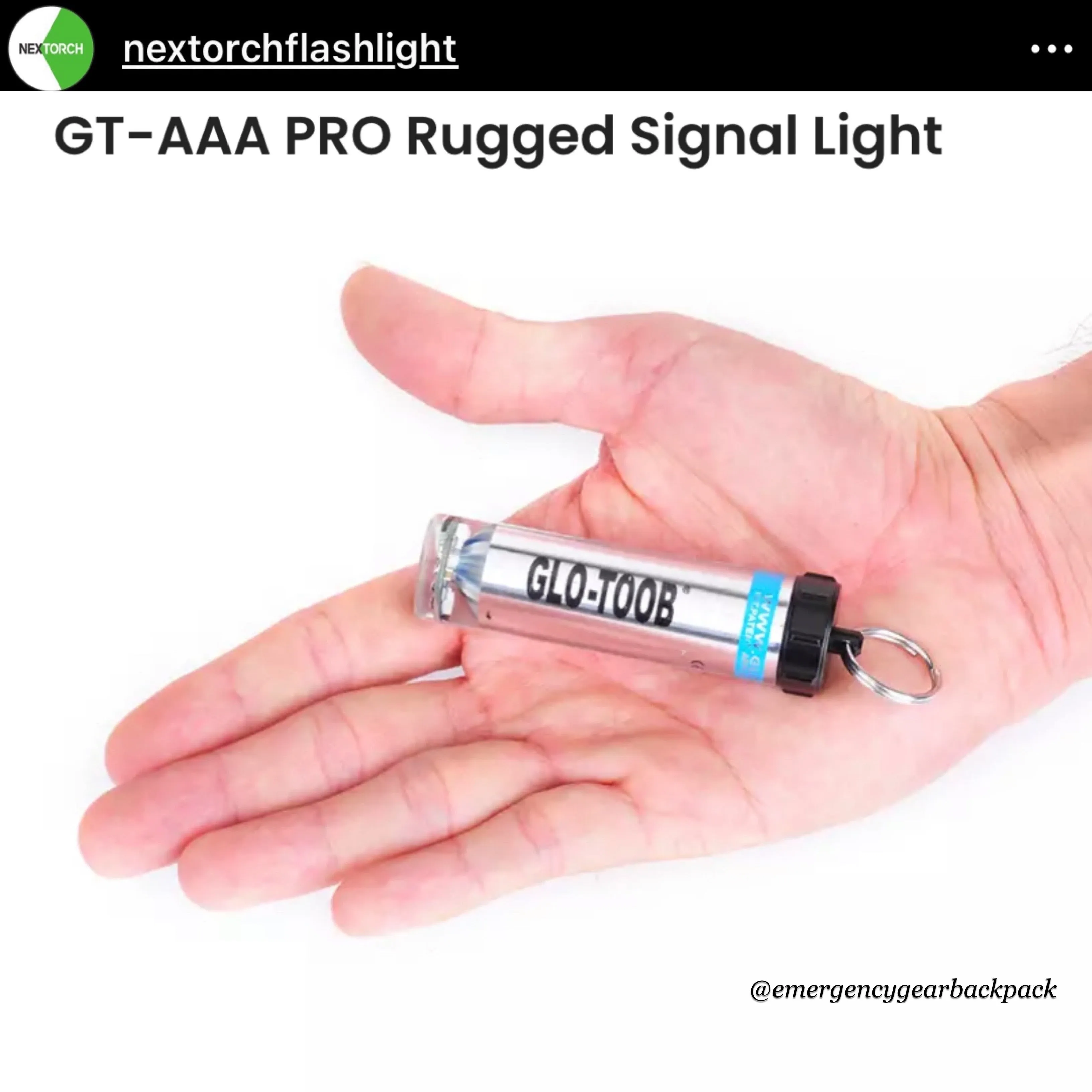 NEXTORCH Glo-Toob GT-AAA PRO Emergency Marker Light 200M Diving Depth