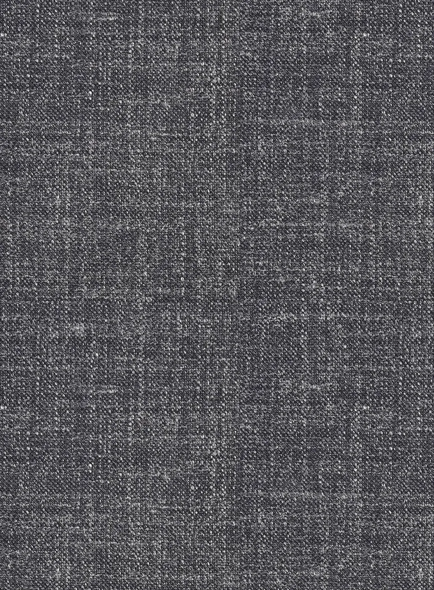Noble Blue Gray Wool Silk Linen Jacket