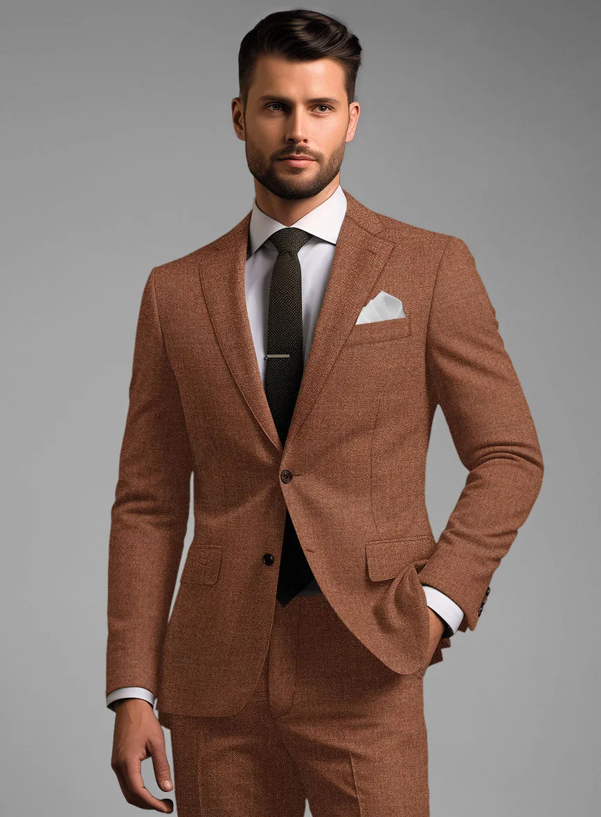 Noble Rust Wool Silk Linen Jacket