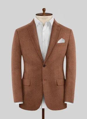 Noble Rust Wool Silk Linen Jacket