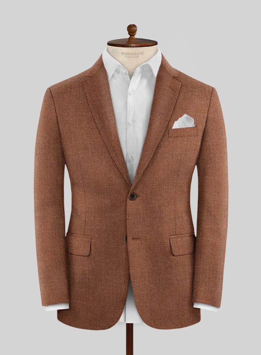 Noble Rust Wool Silk Linen Jacket