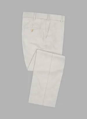 Noble Stone Beige Wool Silk Linen Pants