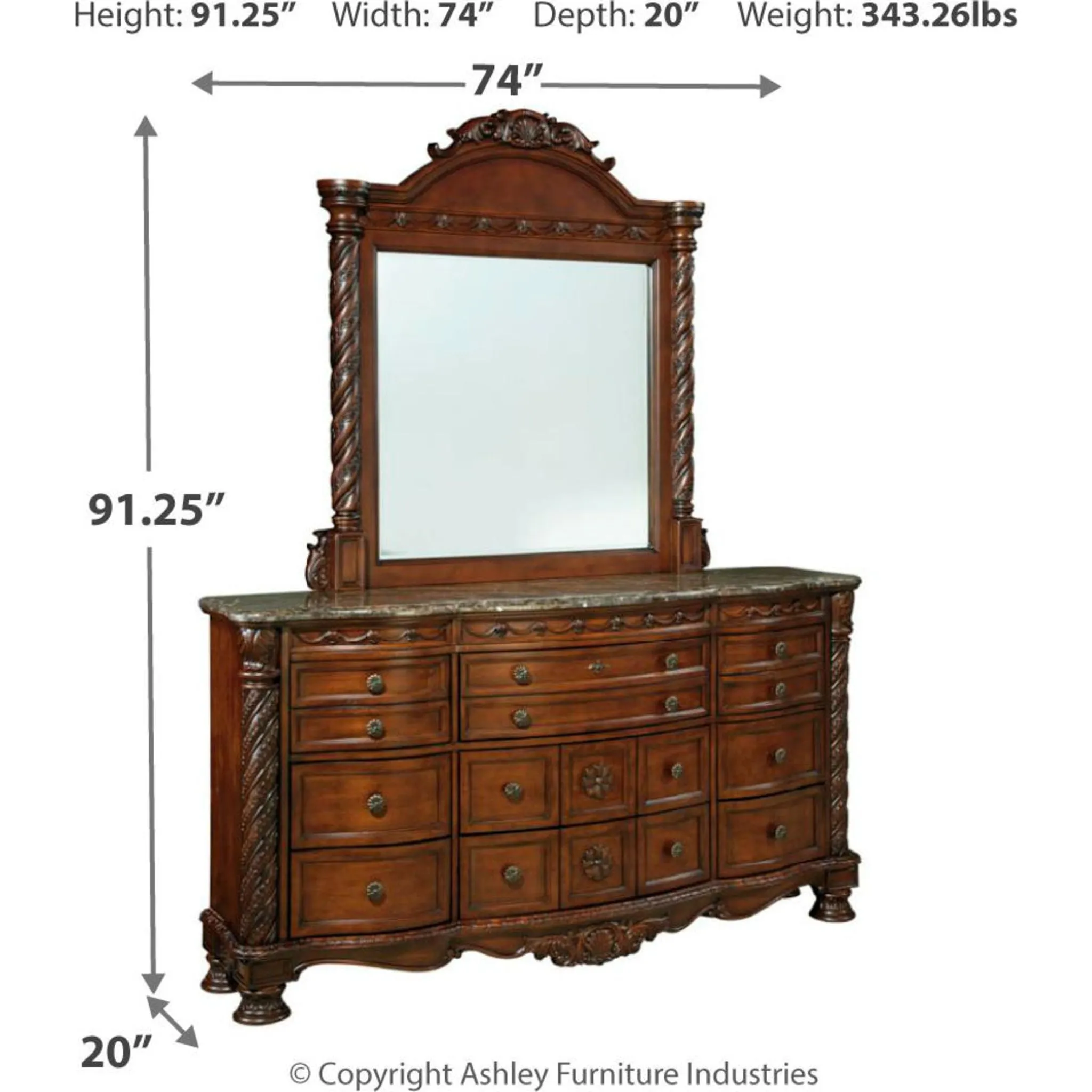 North Shore 5 Piece Queen Panel Bedroom