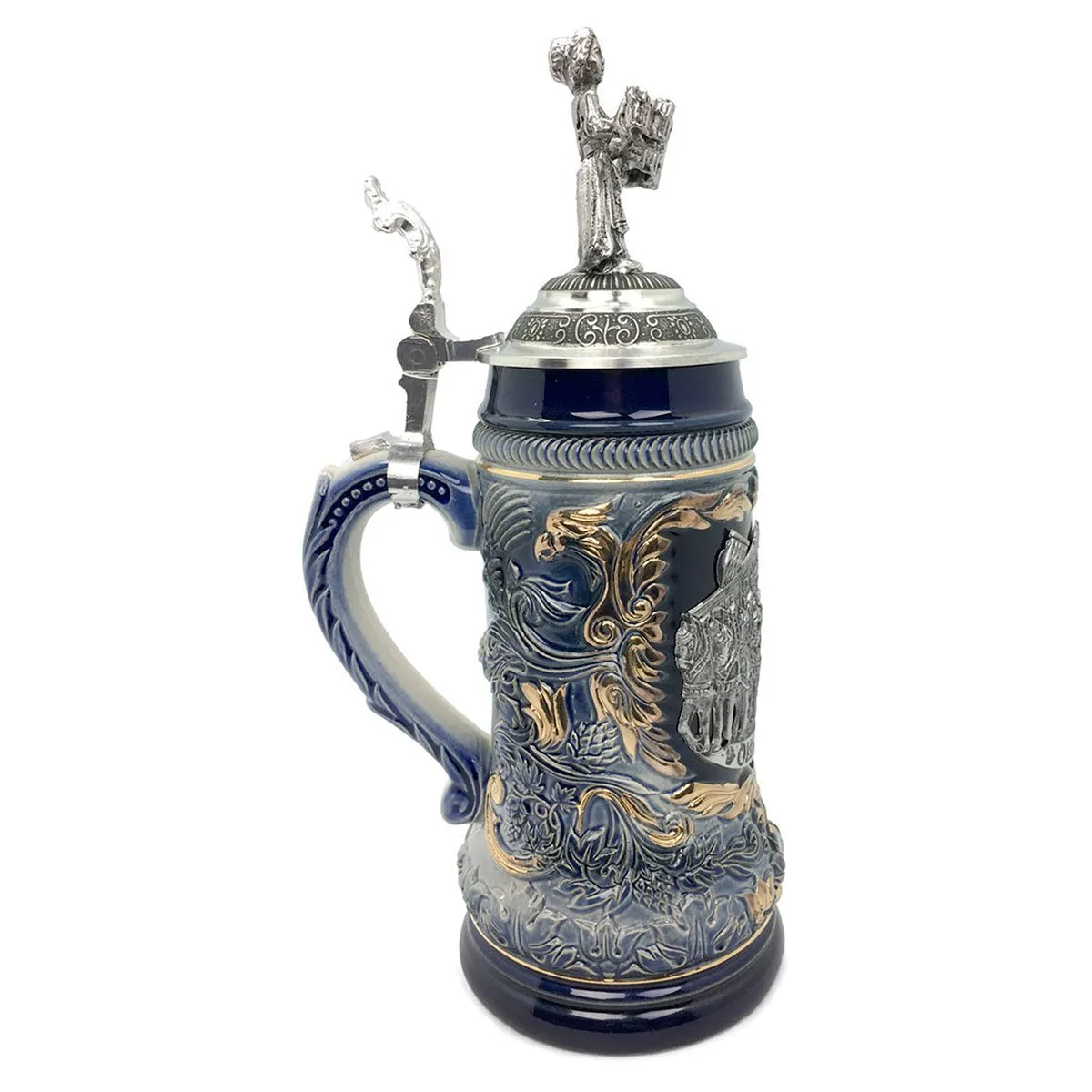 Oktoberfest Bierwagen Zoller & Born .9L German Beer Stein