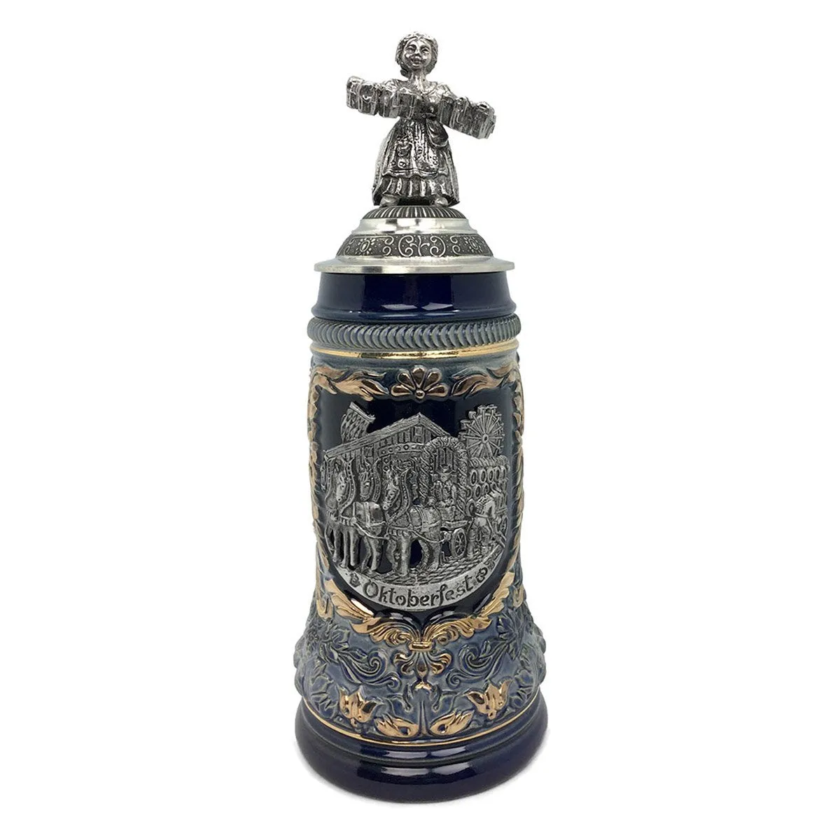 Oktoberfest Bierwagen Zoller & Born .9L German Beer Stein
