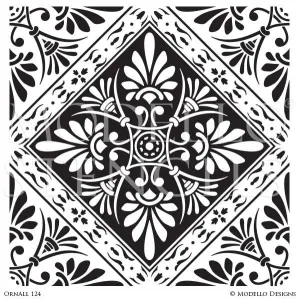 OrnAll124 Custom Vinyl Stencil