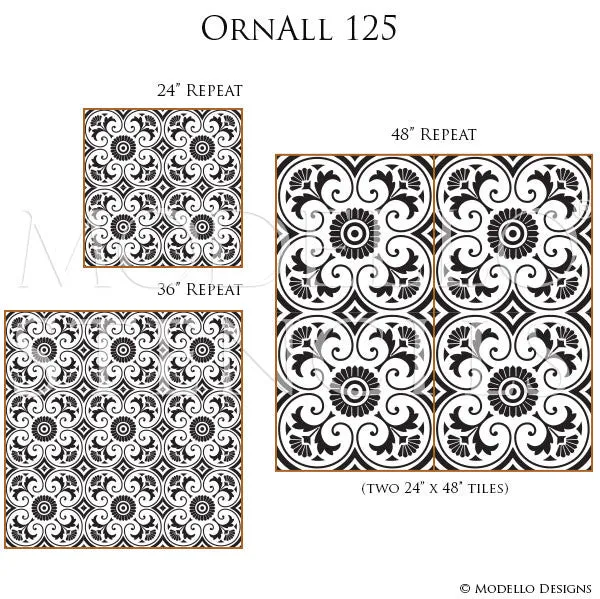 OrnAll125 Custom Vinyl Stencil